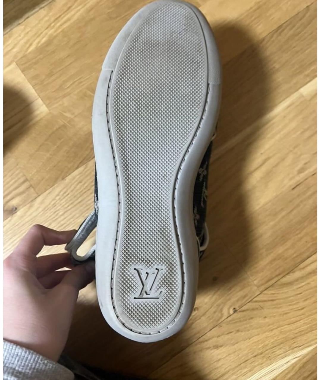 LOUIS VUITTON Синие низкие кроссовки / кеды, фото 4