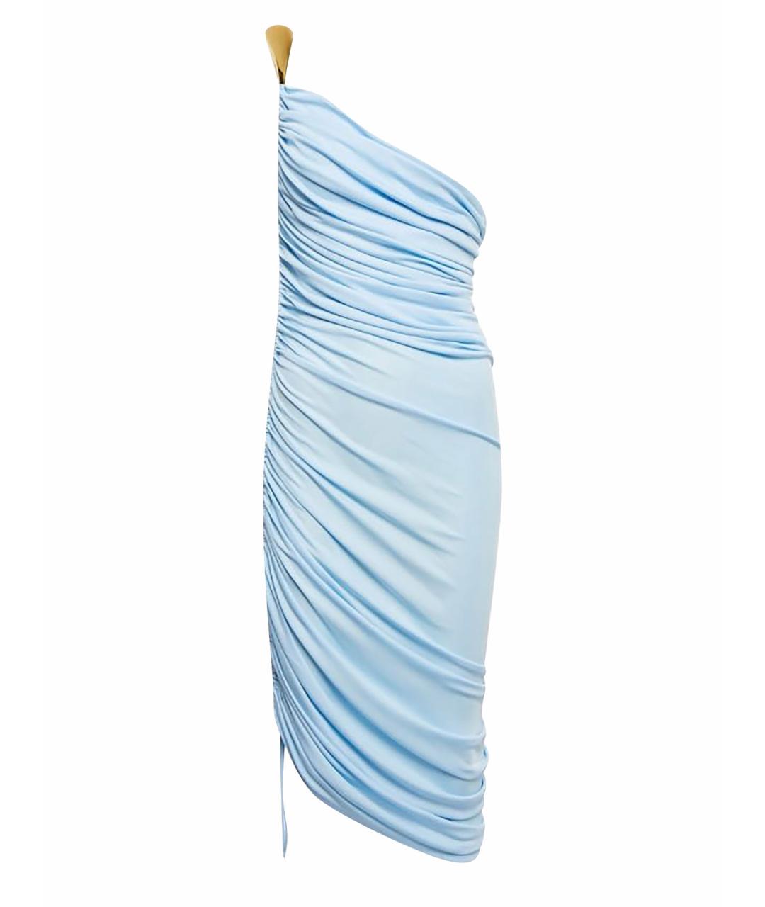 BOTTEGA VENETA Голубое полиэстеровое коктейльное платье, фото 1