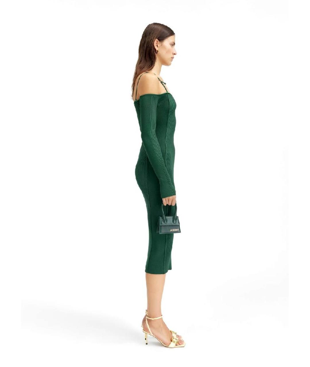 JACQUEMUS Зеленые вискозное повседневное платье, фото 4