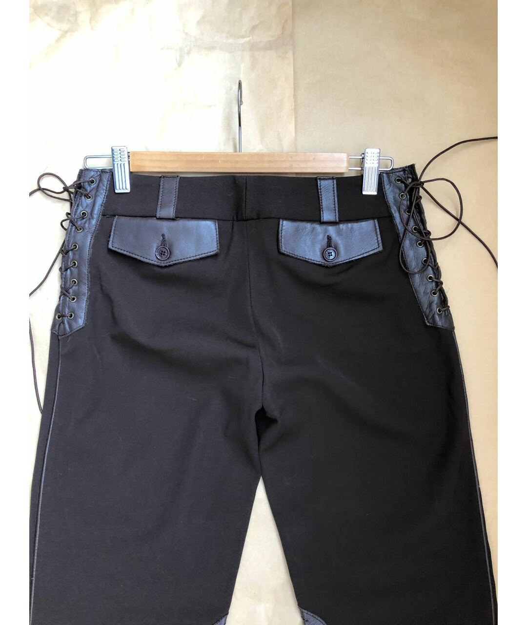 DOLCE & GABBANA VINTAGE Коричневые шерстяные брюки широкие, фото 8