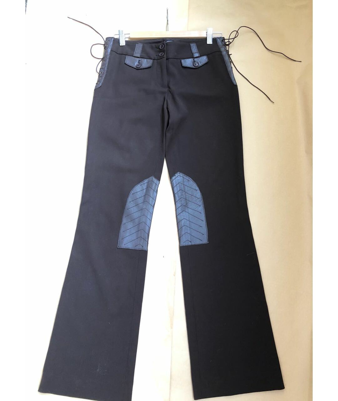 DOLCE & GABBANA VINTAGE Коричневые шерстяные брюки широкие, фото 9
