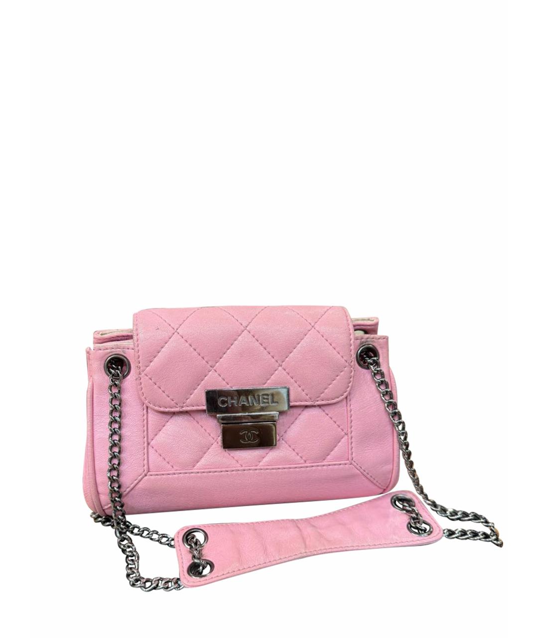CHANEL PRE-OWNED Розовая кожаная сумка через плечо, фото 1