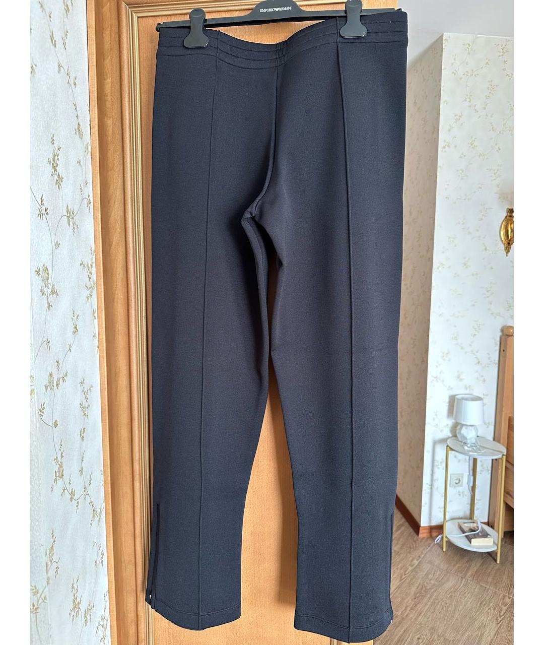 BOTTEGA VENETA Черные вискозные прямые брюки, фото 2