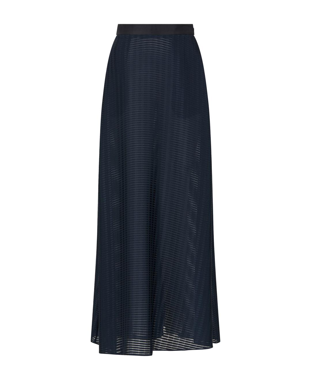 EMPORIO ARMANI Синяя полиэстеровая юбка макси, фото 1
