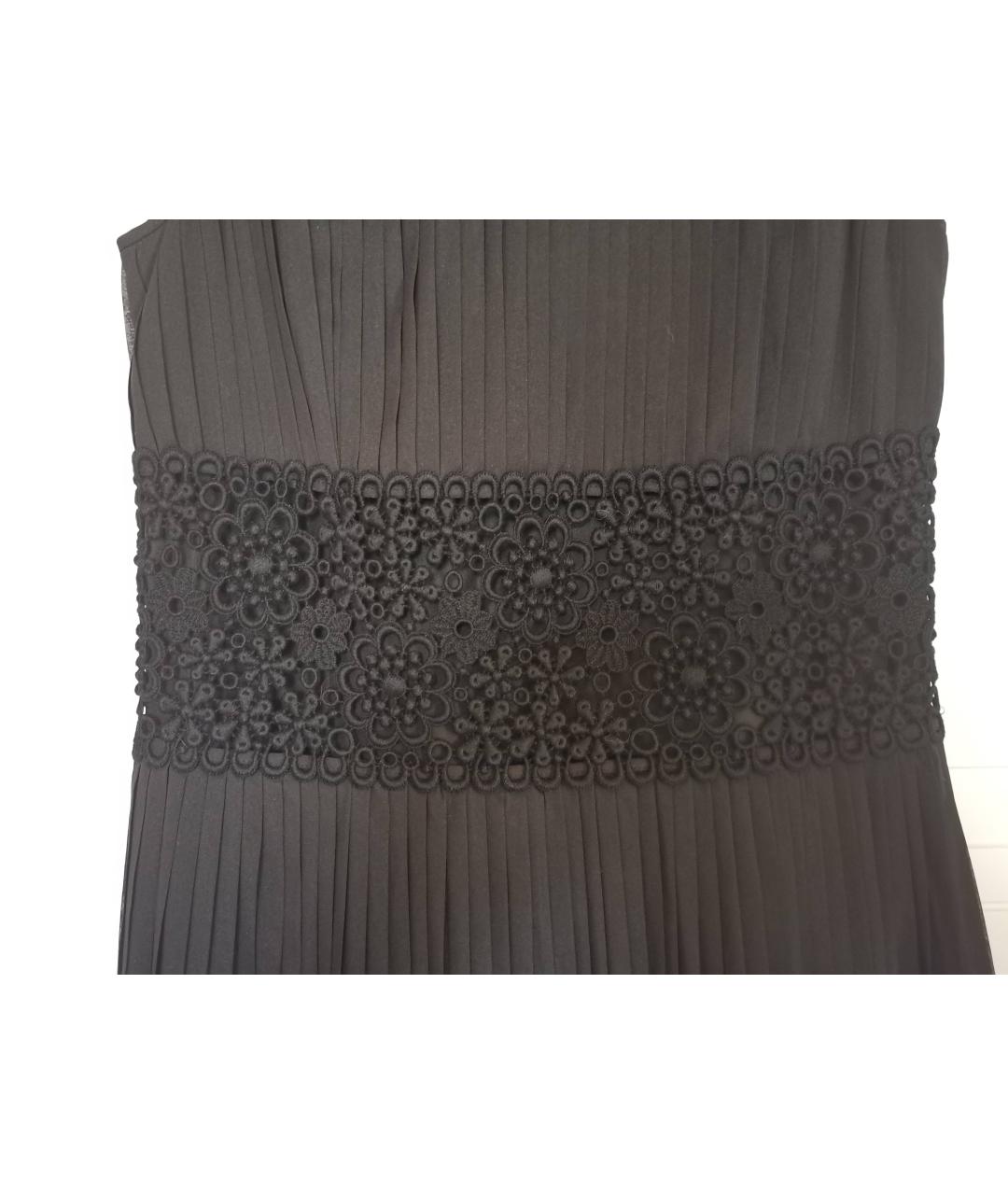 RED VALENTINO Черное шелковое коктейльное платье, фото 4