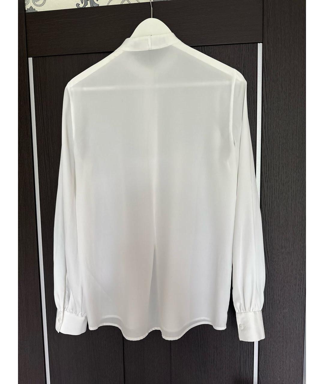 KARL LAGERFELD Белая шелковая блузы, фото 3