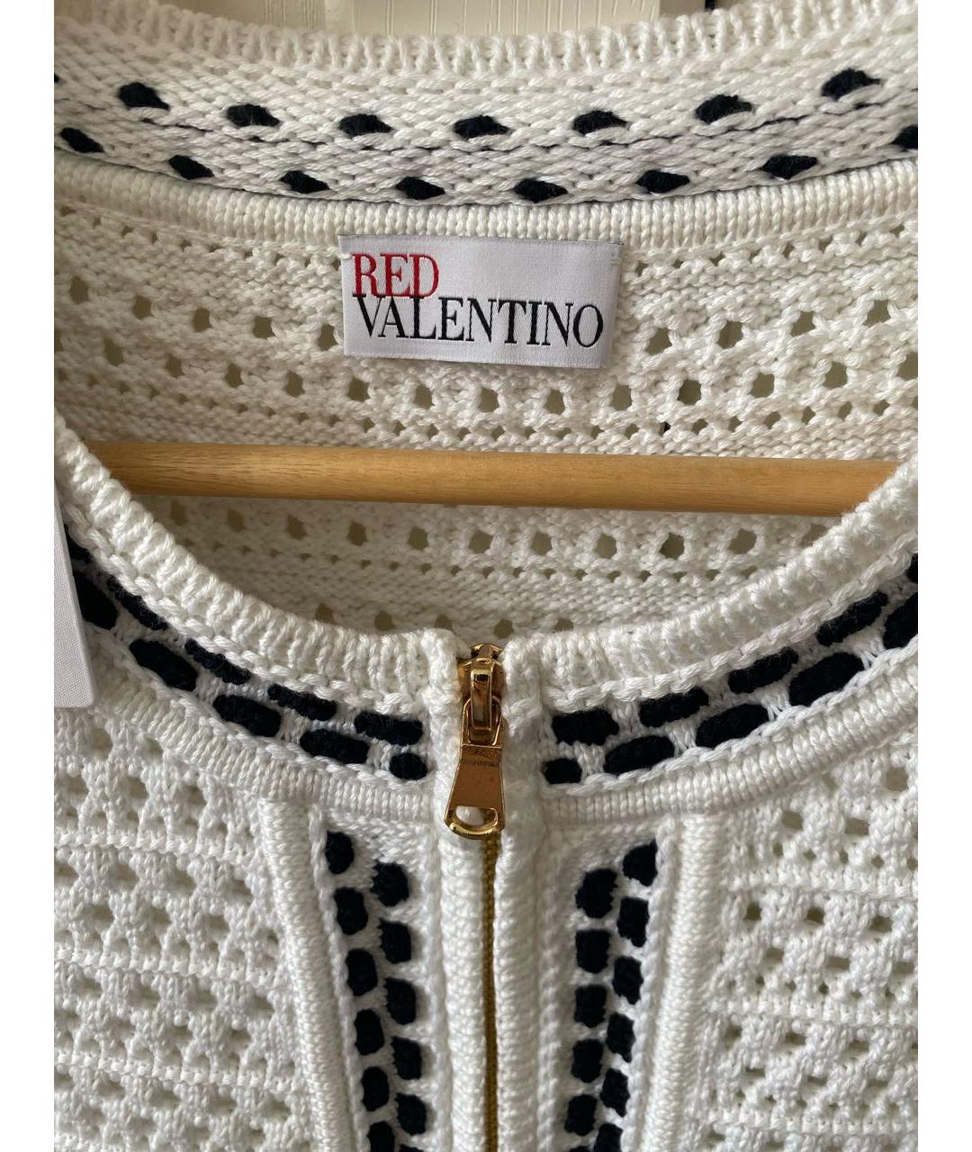 RED VALENTINO Белый хлопковый жакет/пиджак, фото 3