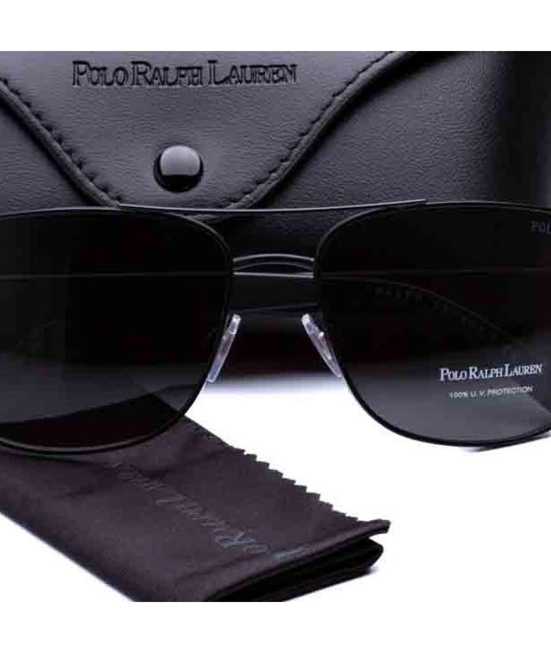 POLO RALPH LAUREN Черные металлические солнцезащитные очки, фото 6