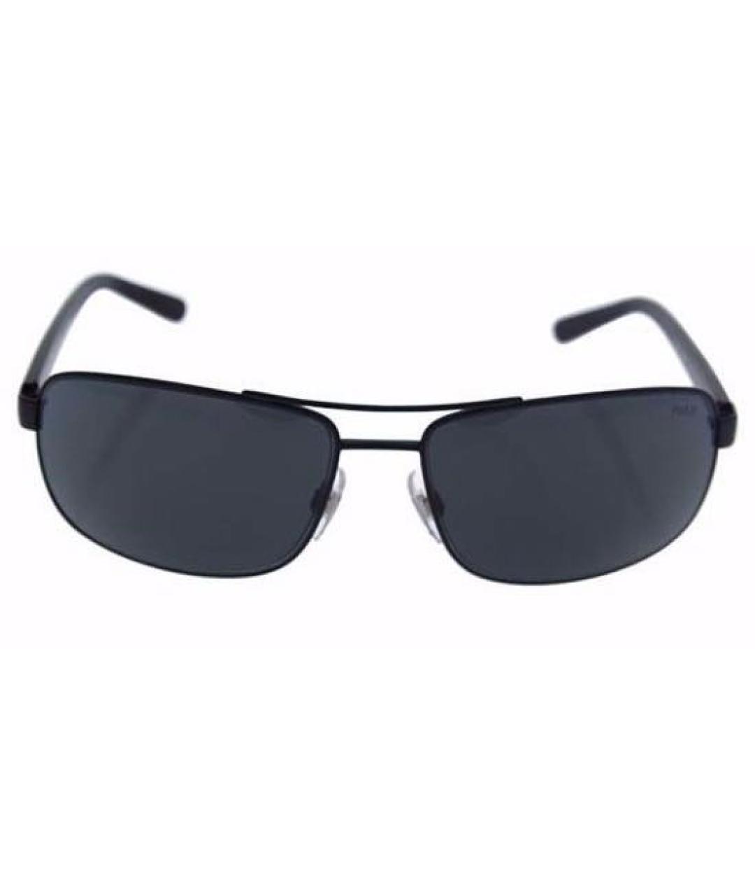 POLO RALPH LAUREN Черные металлические солнцезащитные очки, фото 1