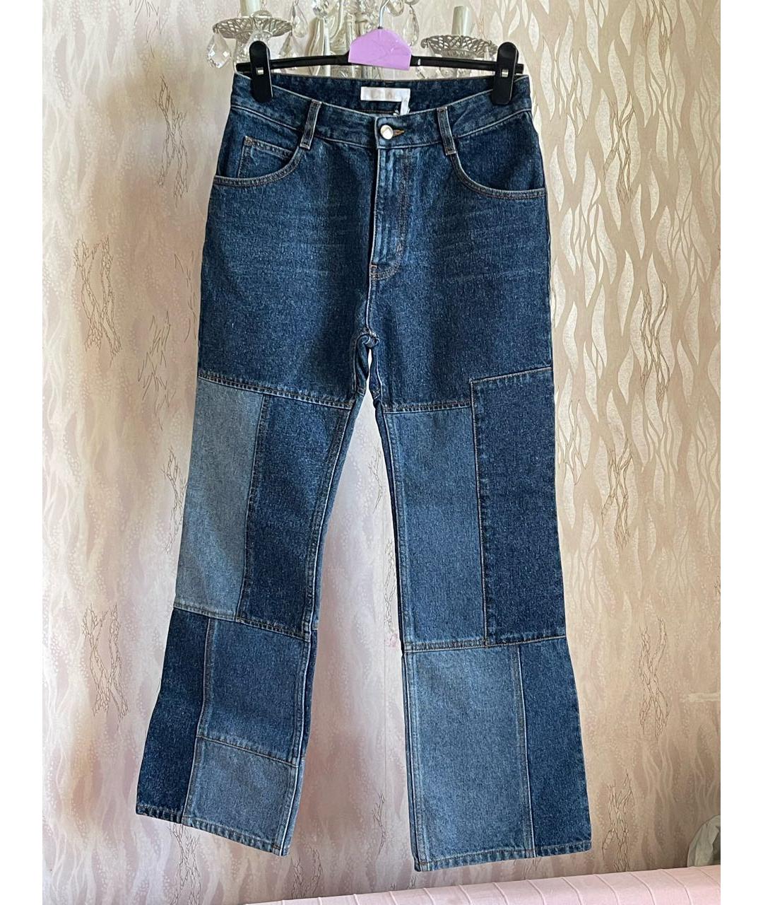 CHLOE Синие хлопковые прямые джинсы, фото 8