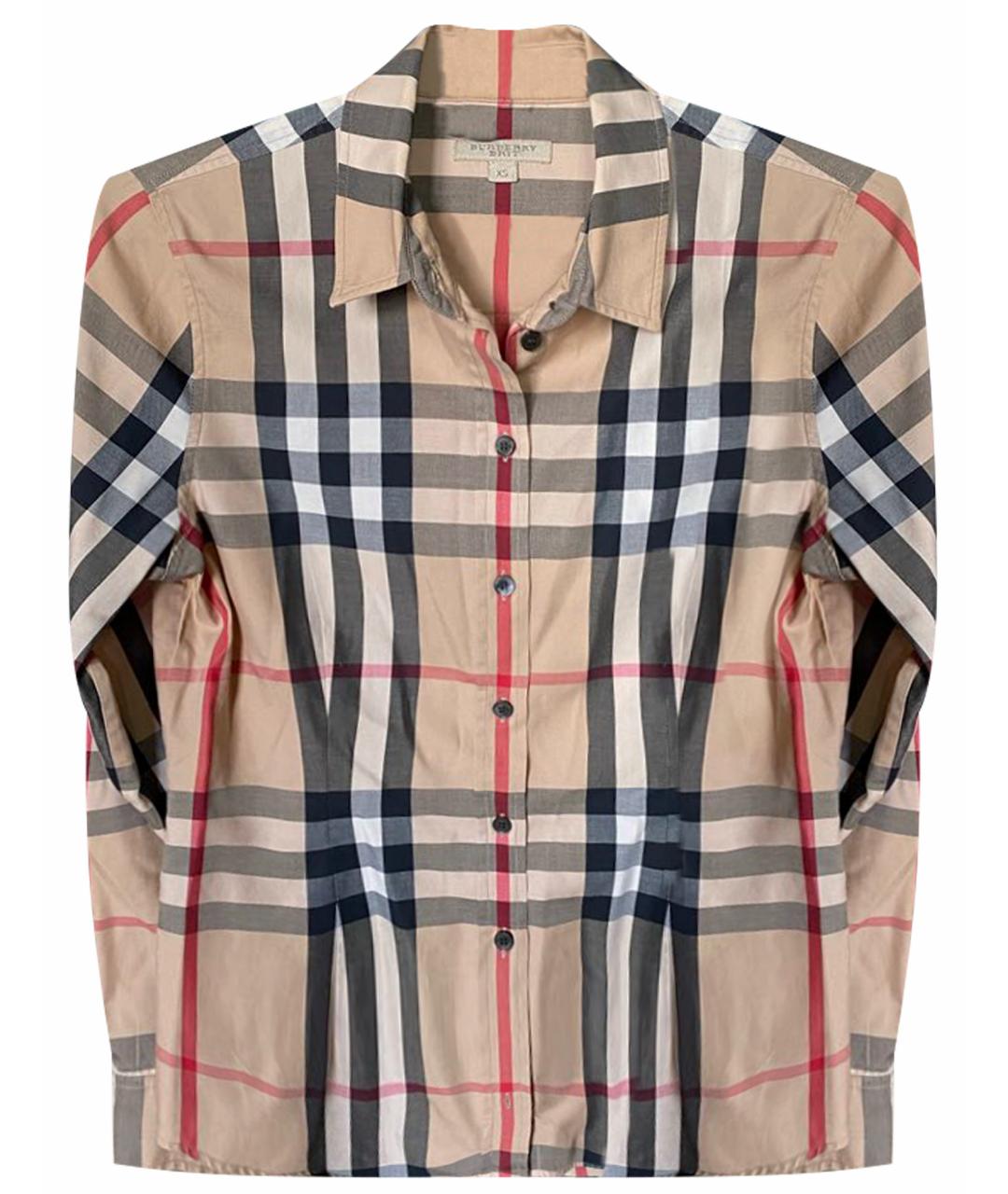 BURBERRY Бежевая хлопковая рубашка, фото 1