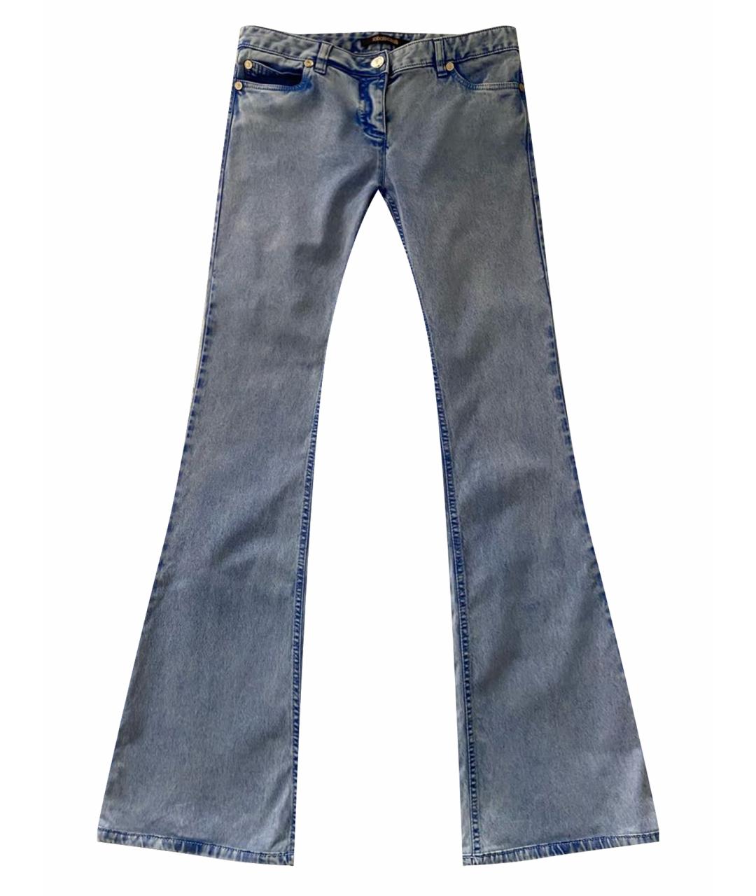 ROBERTO CAVALLI Голубые хлопковые джинсы клеш, фото 1