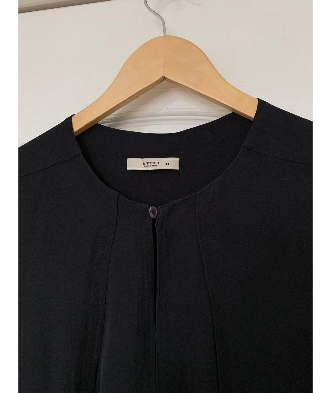 ETRO Черная шелковая блузы, фото 3
