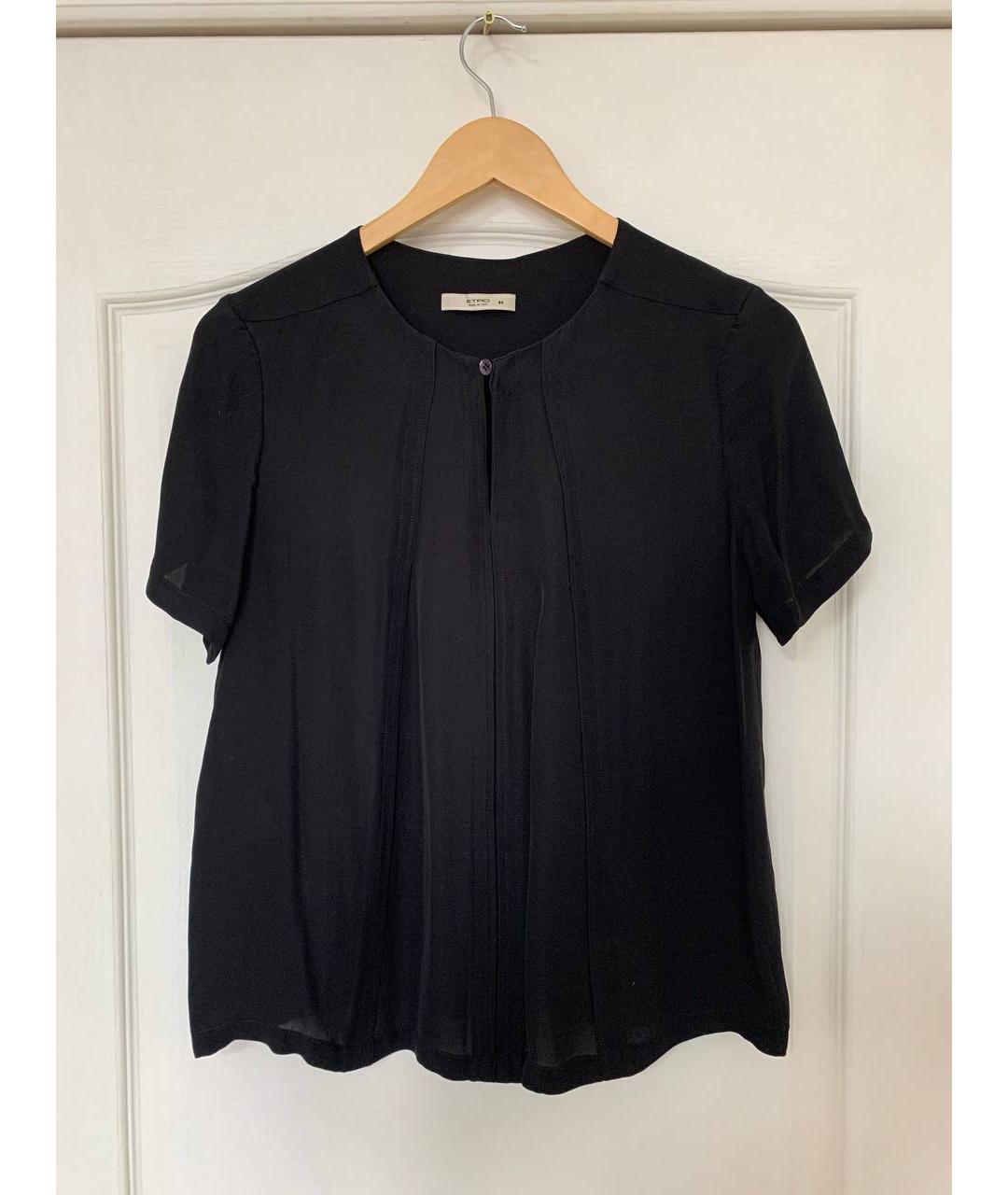 ETRO Черная шелковая блузы, фото 5
