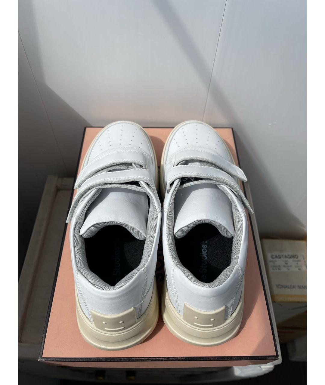 ACNE STUDIOS Белые кожаные кроссовки, фото 3