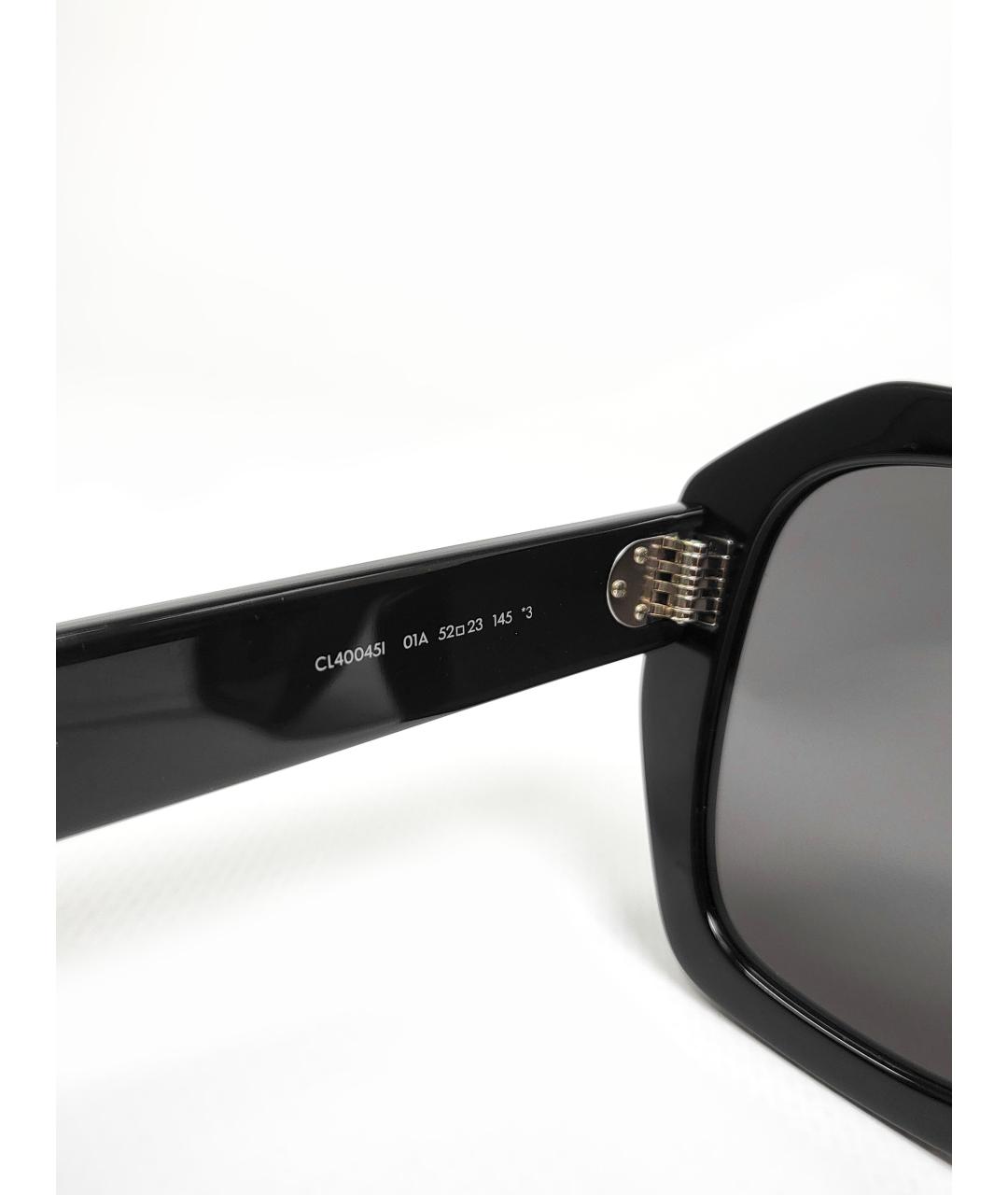 CELINE PRE-OWNED Черные пластиковые солнцезащитные очки, фото 6