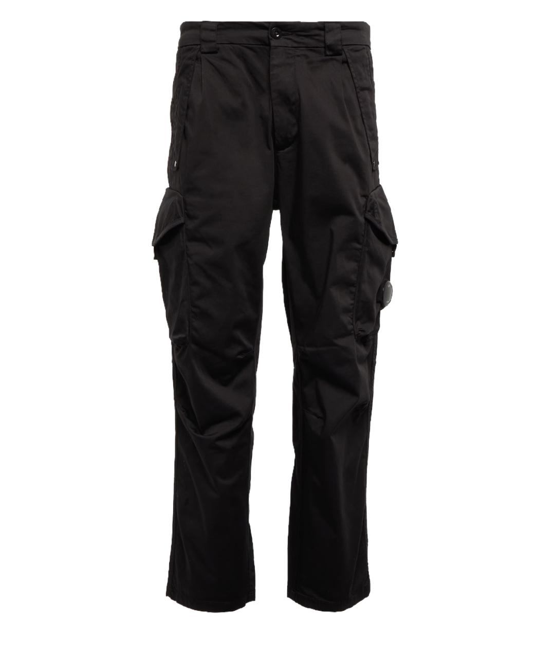 CP COMPANY Черные хлопко-эластановые повседневные брюки, фото 1