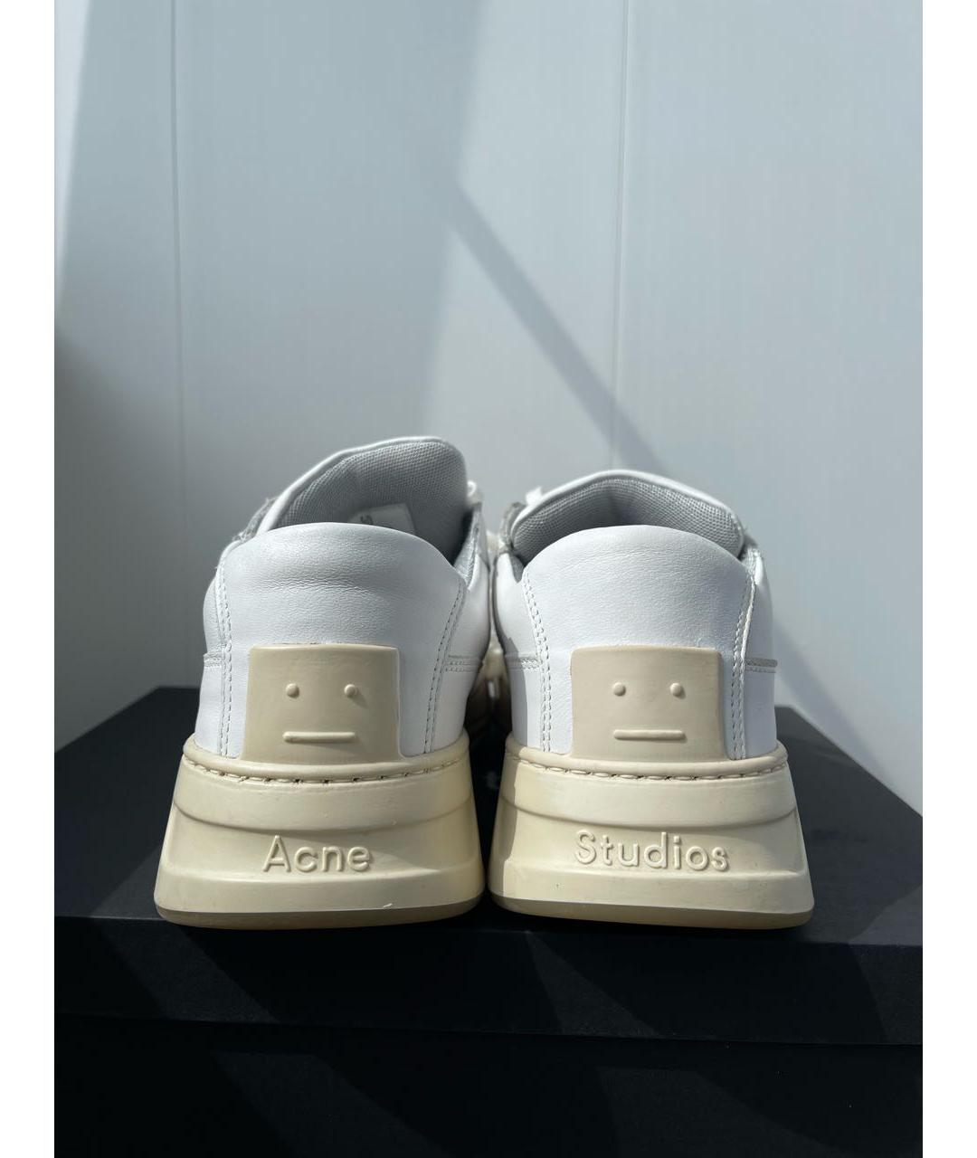 ACNE STUDIOS Белые кожаные кроссовки, фото 4