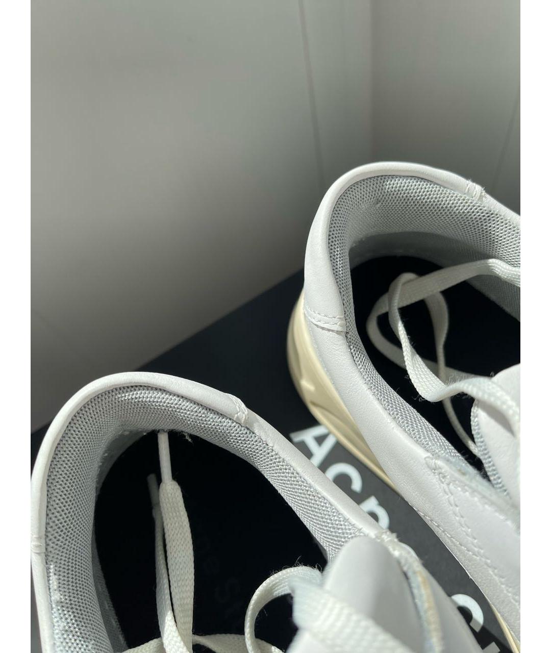ACNE STUDIOS Белые кожаные кроссовки, фото 8