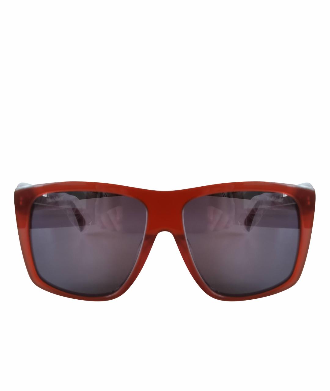 MAX MARA Красные пластиковые солнцезащитные очки, фото 1