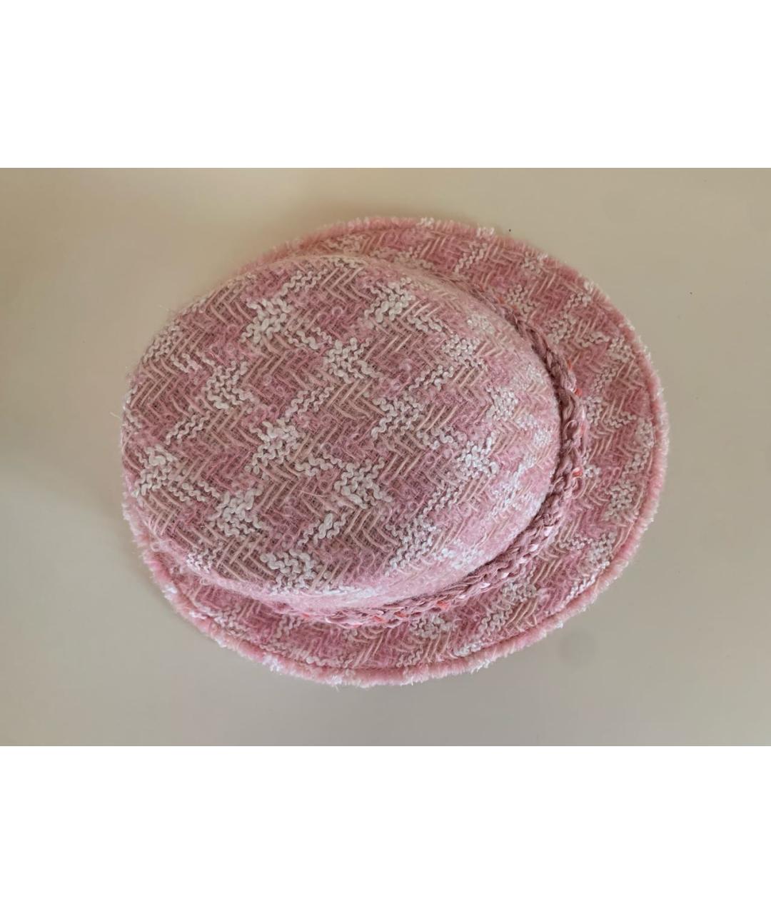 CHANEL Розовая шерстяная шляпа, фото 3