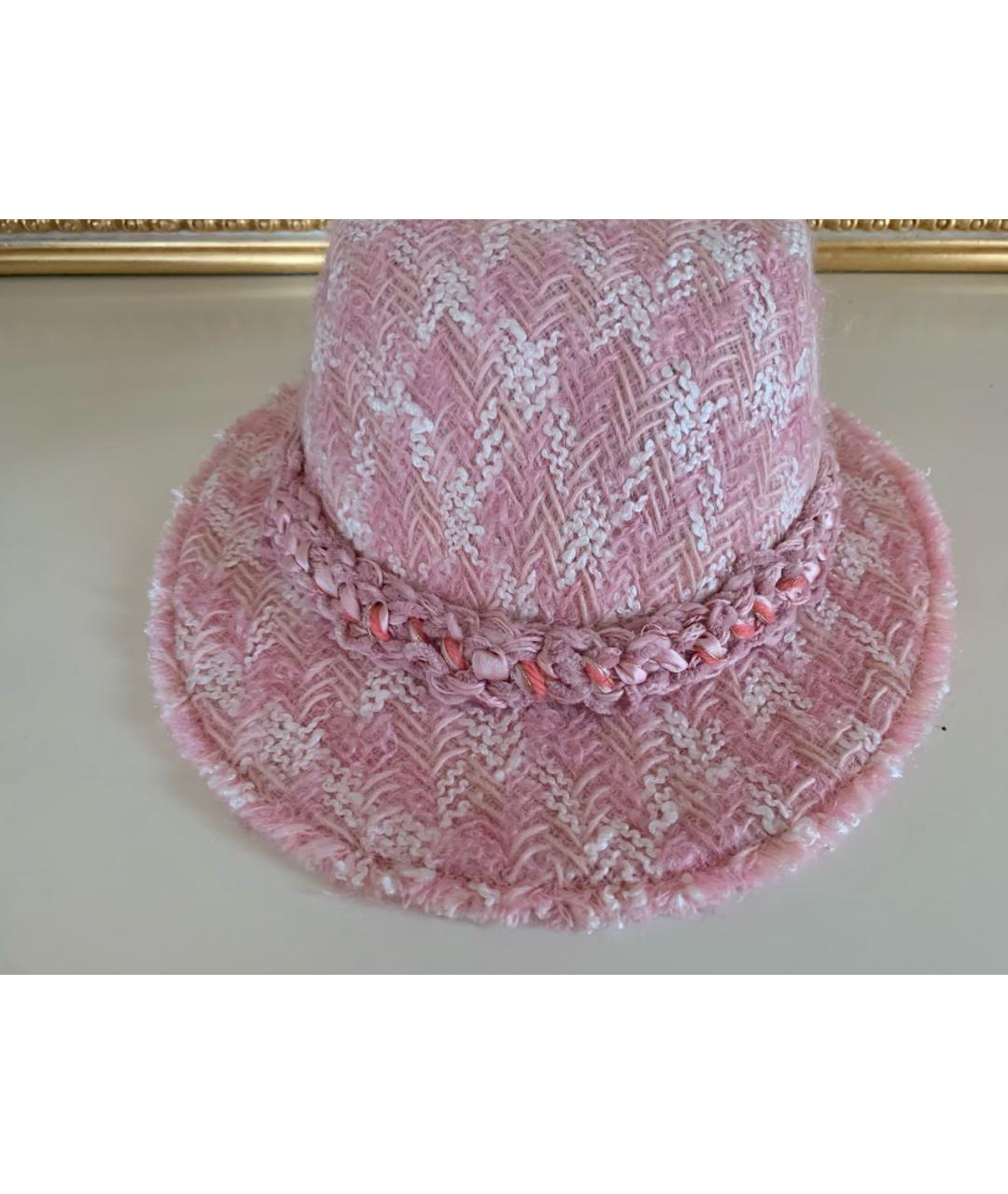 CHANEL Розовая шерстяная шляпа, фото 5