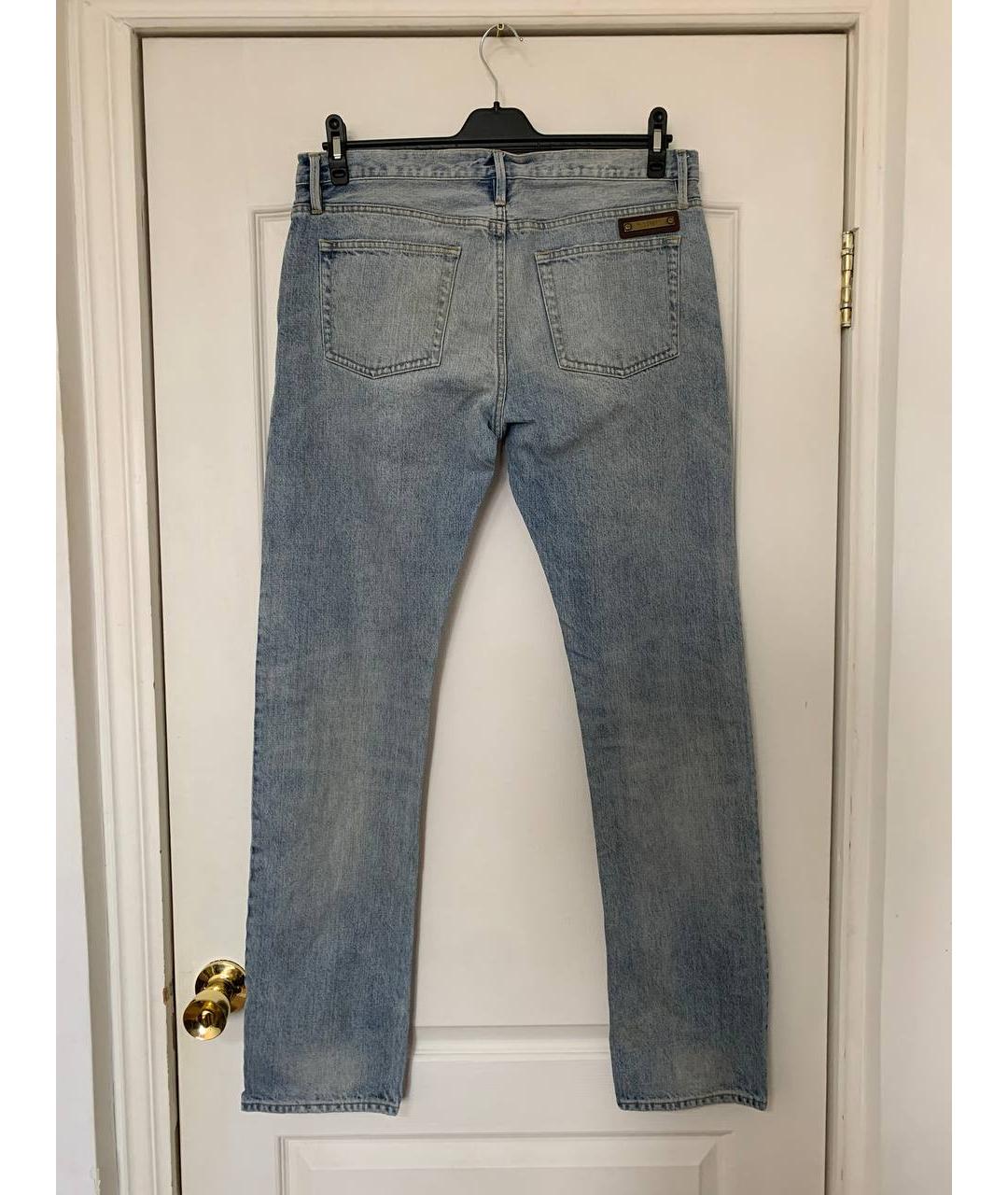 BURBERRY Голубые хлопковые джинсы скинни, фото 2