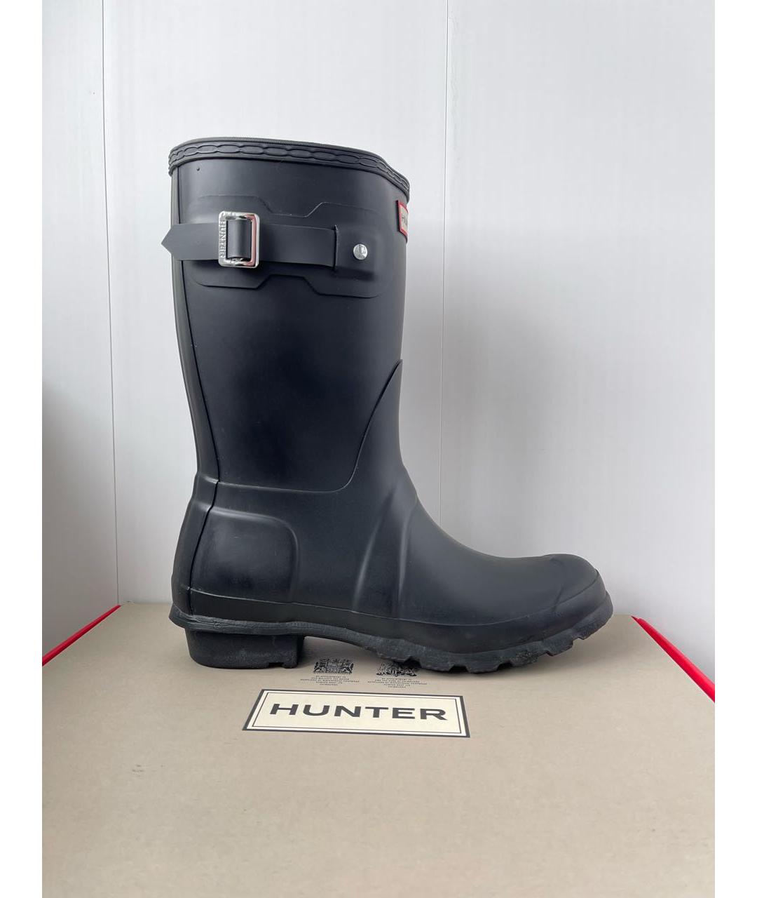 HUNTER Черные резиновые сапоги, фото 9