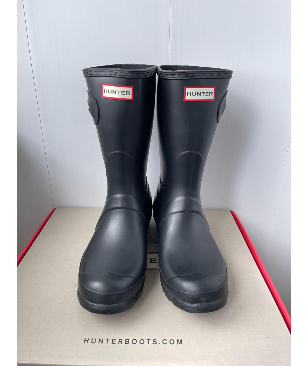 HUNTER Черные резиновые сапоги, фото 2