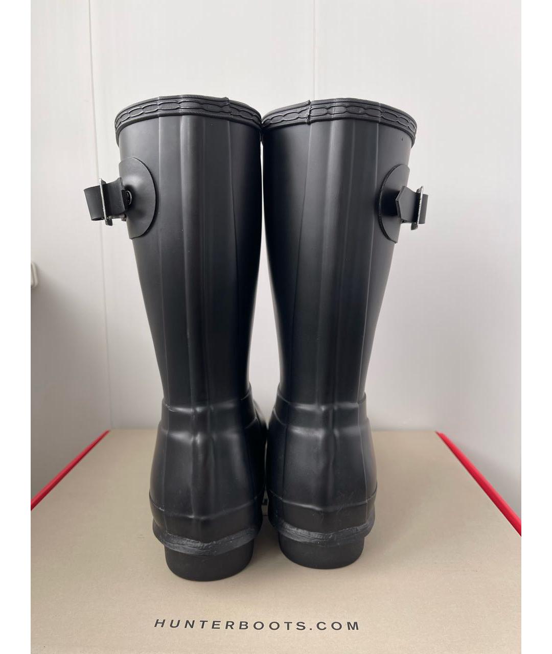 HUNTER Черные резиновые сапоги, фото 4