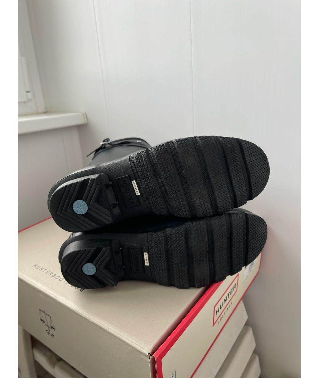 HUNTER Черные резиновые сапоги, фото 6