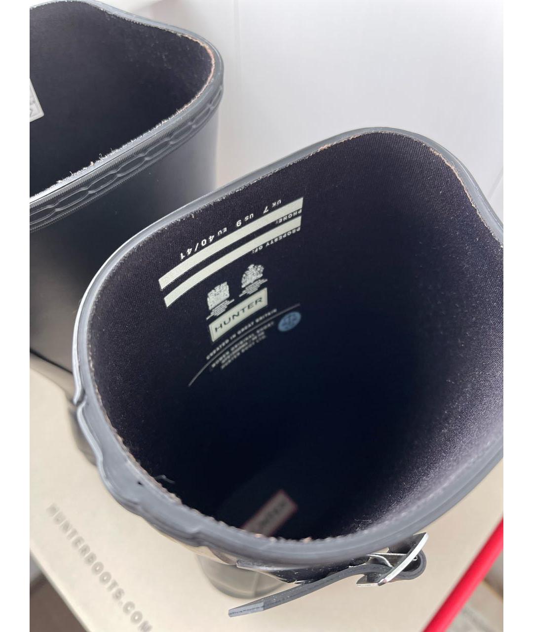 HUNTER Черные резиновые сапоги, фото 3