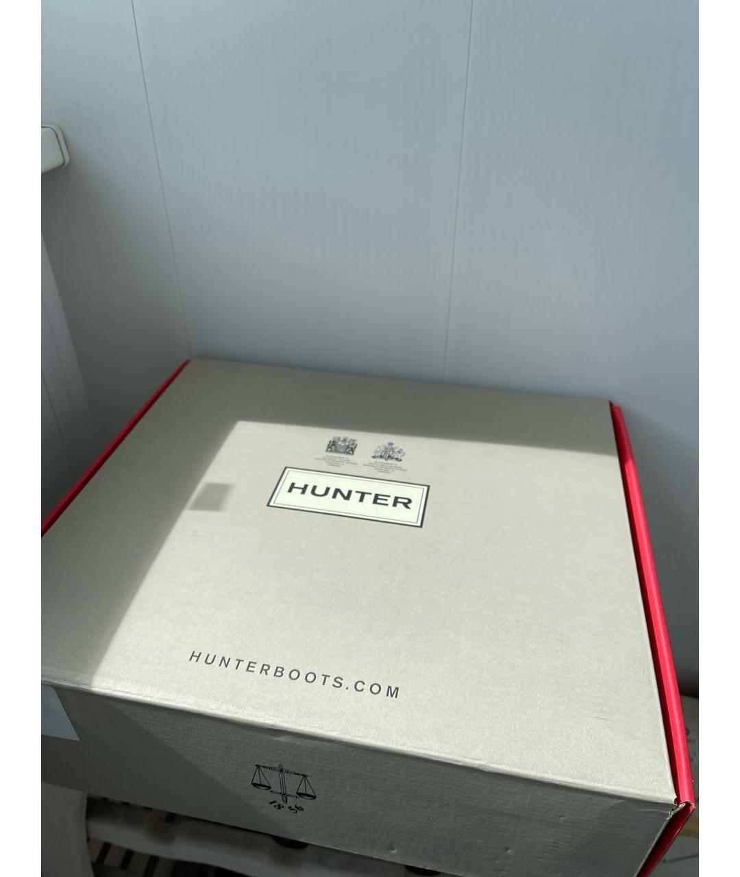 HUNTER Черные резиновые сапоги, фото 8