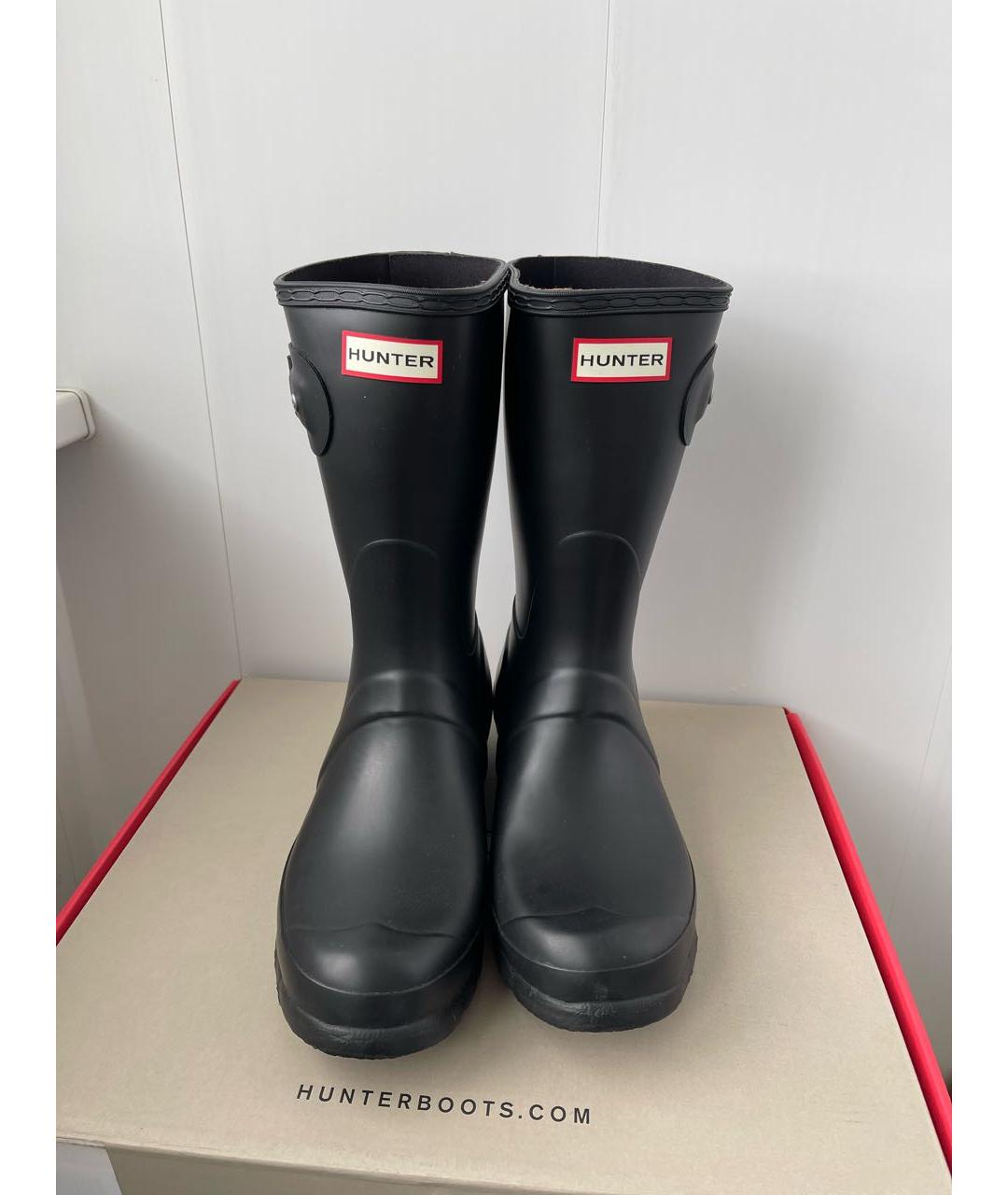 HUNTER Черные резиновые сапоги, фото 5