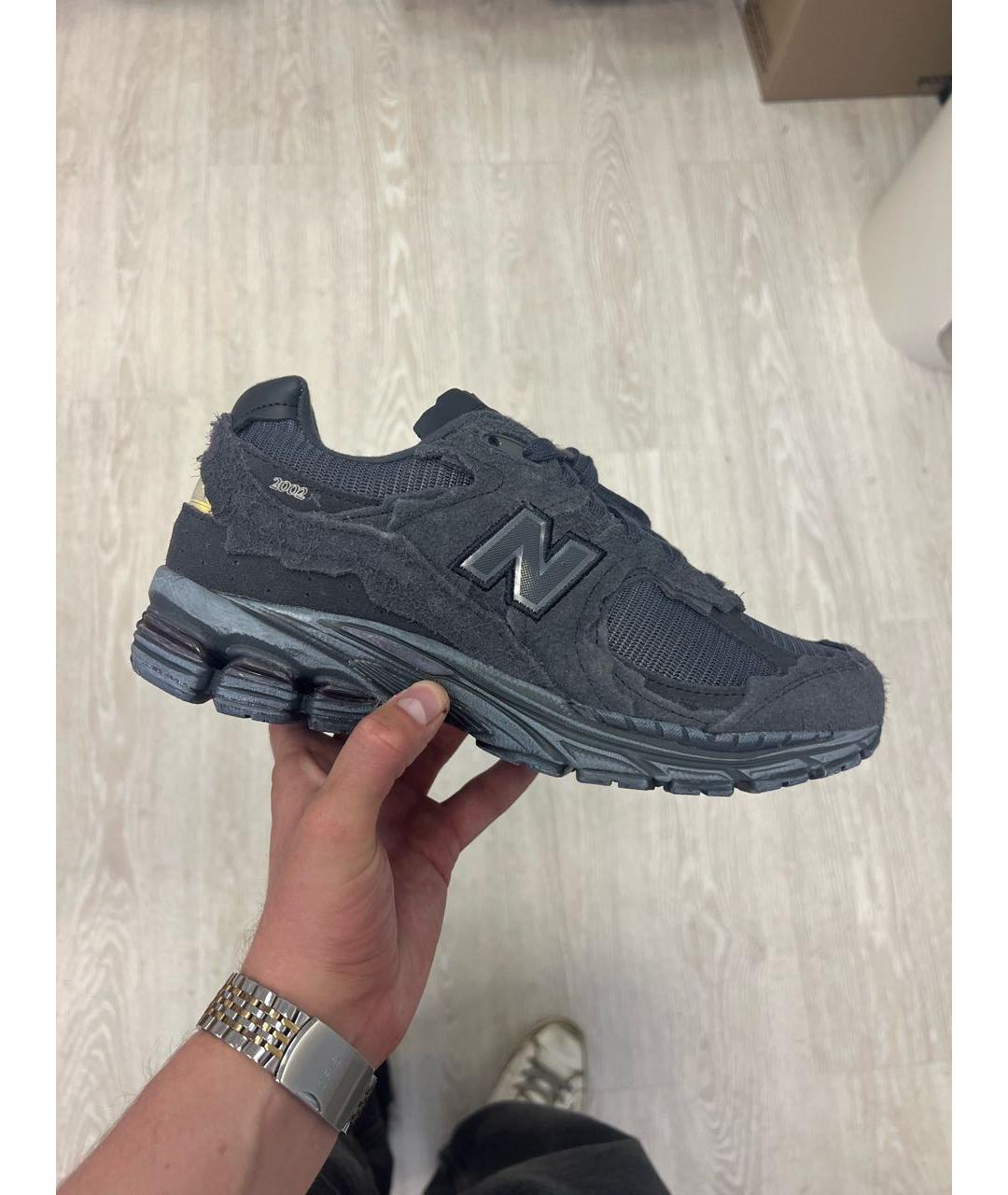 NEW BALANCE Антрацитовые замшевые низкие кроссовки / кеды, фото 5