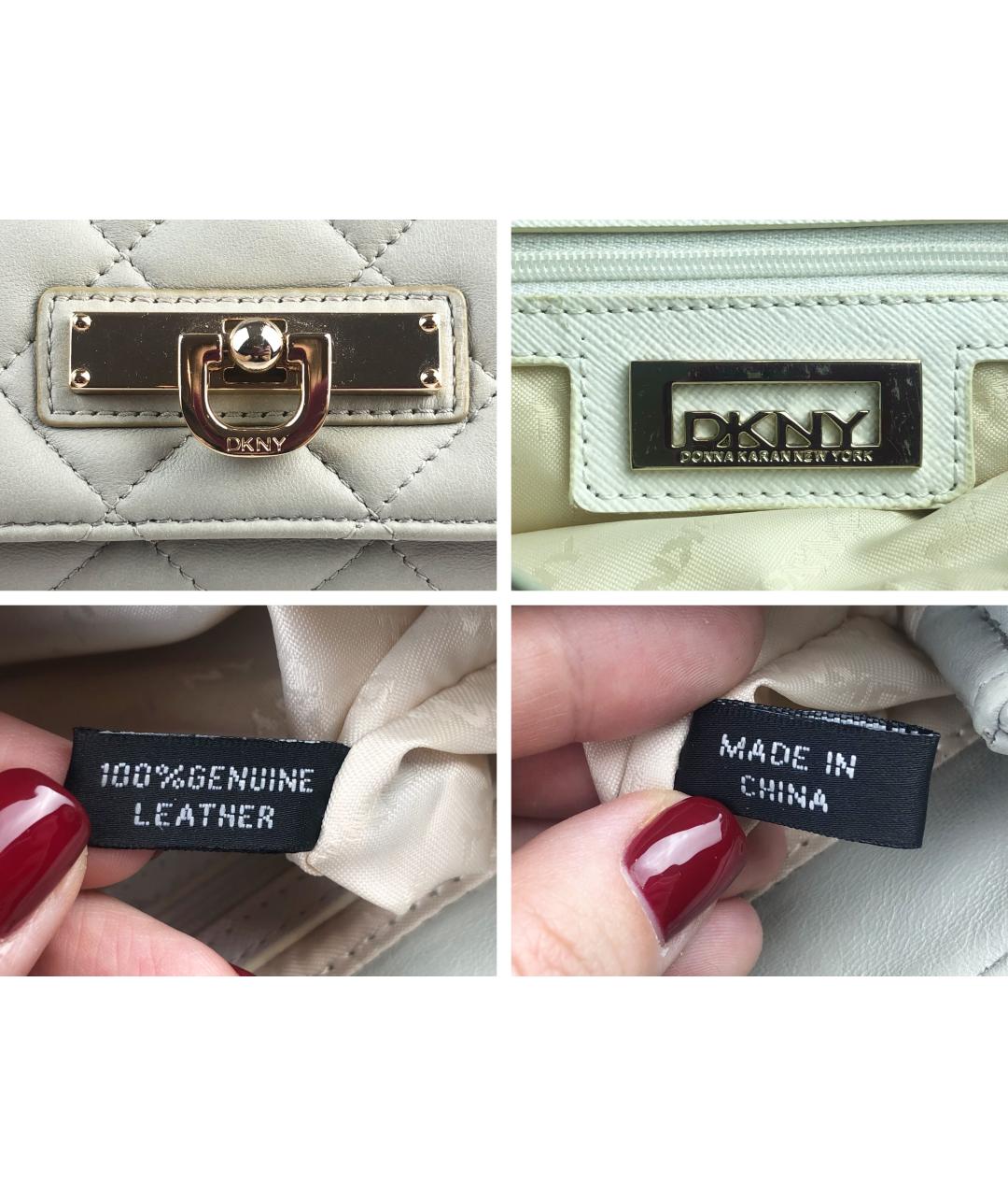DKNY Зеленая кожаная сумка через плечо, фото 9