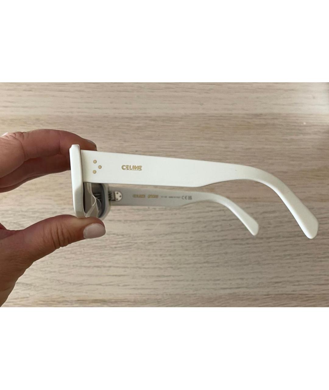 CELINE PRE-OWNED Белые пластиковые солнцезащитные очки, фото 3