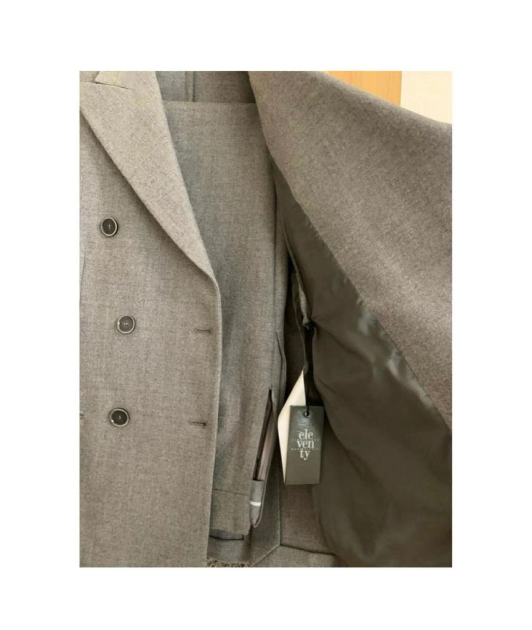 ELEVENTY Антрацитовый вискозный костюм с брюками, фото 5