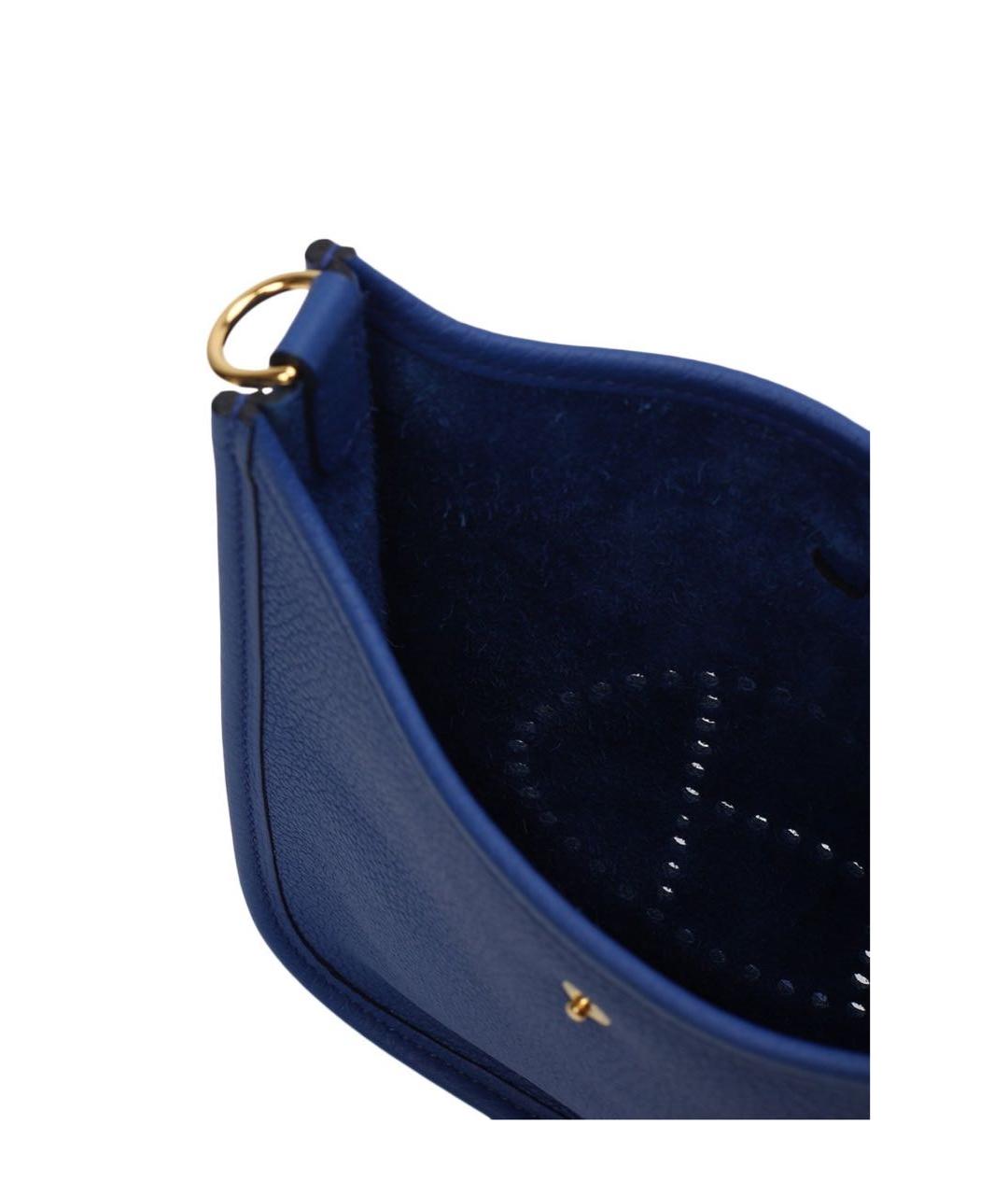HERMES PRE-OWNED Синяя кожаная сумка через плечо, фото 7