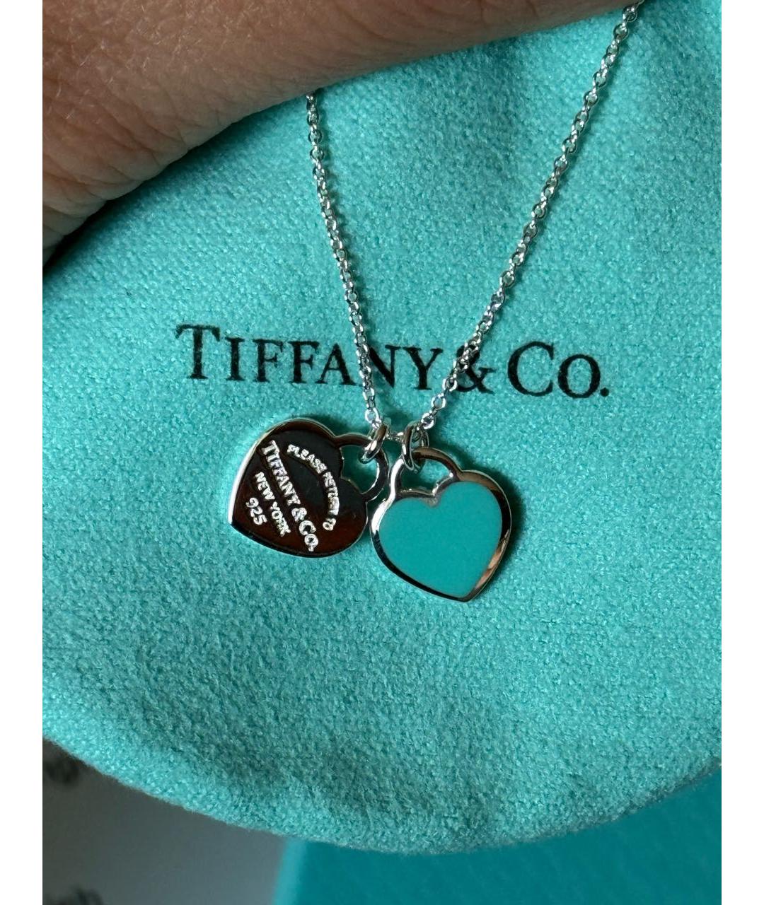 TIFFANY&CO Бирюзовая серебряная подвеска, фото 3