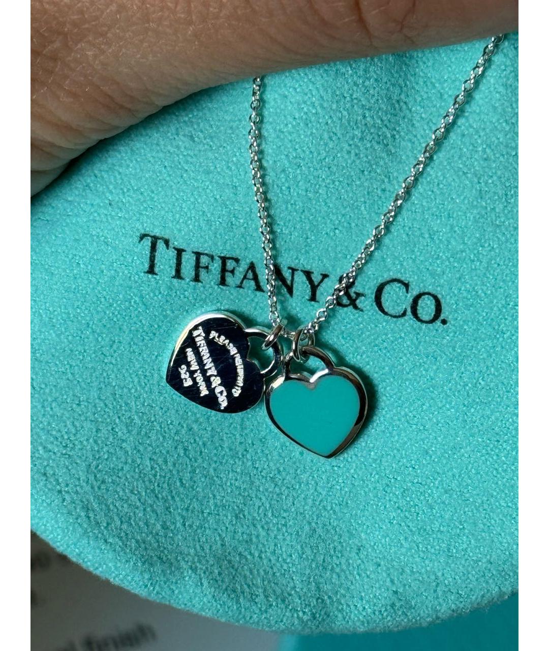 TIFFANY&CO Бирюзовая серебряная подвеска, фото 4