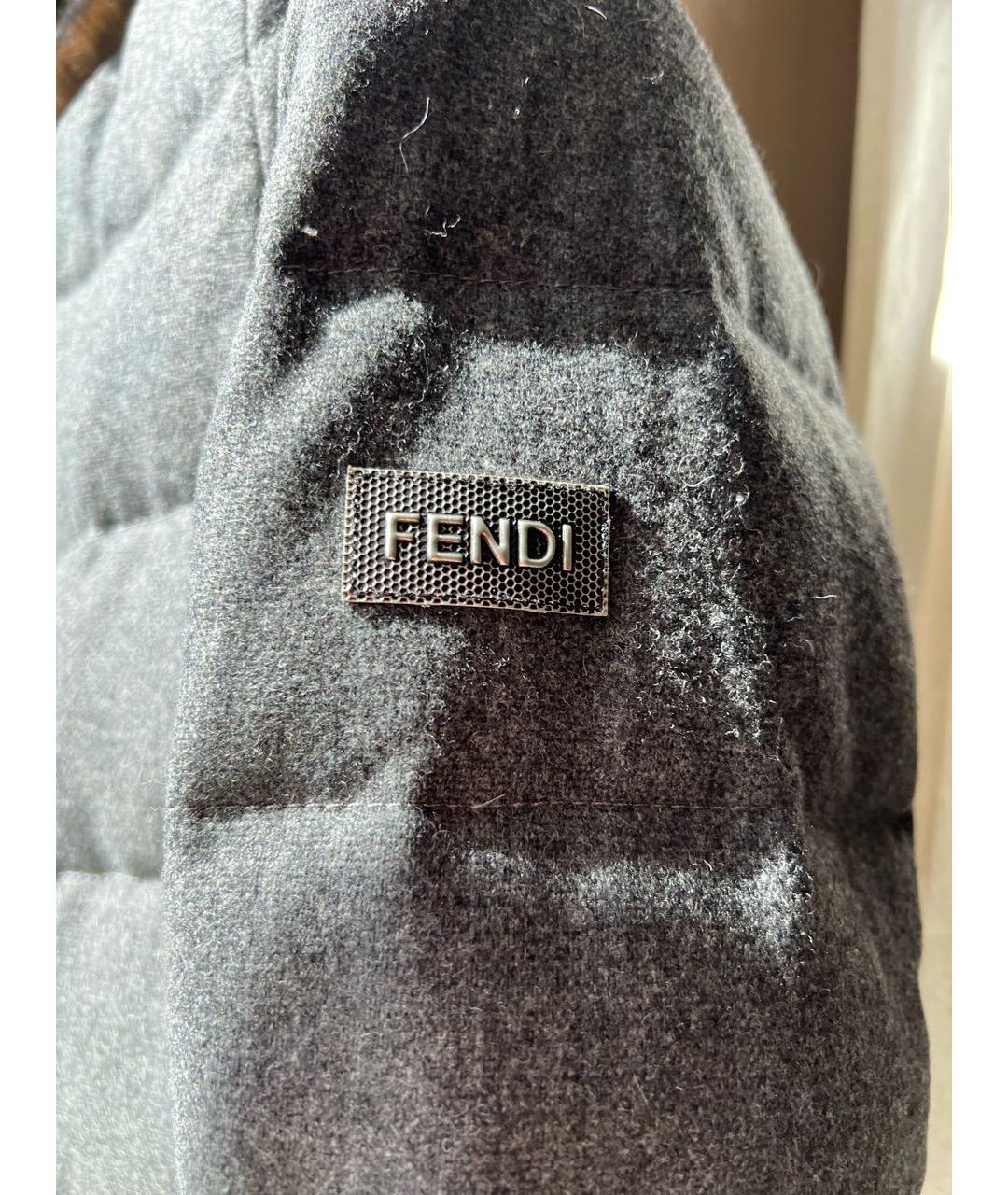 FENDI Серая шерстяная куртка, фото 4