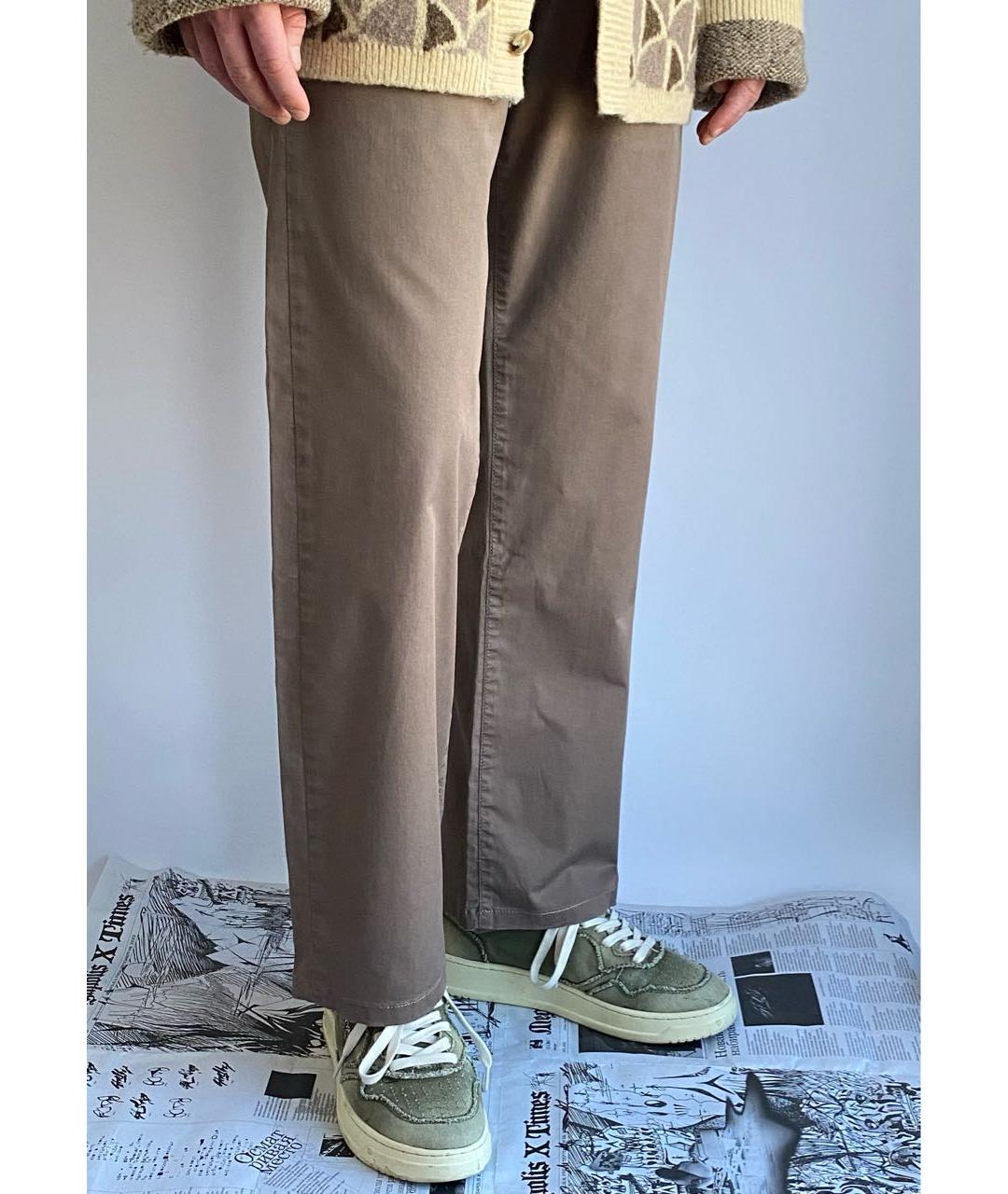 MARCOPESCAROLO Бежевые повседневные брюки, фото 2