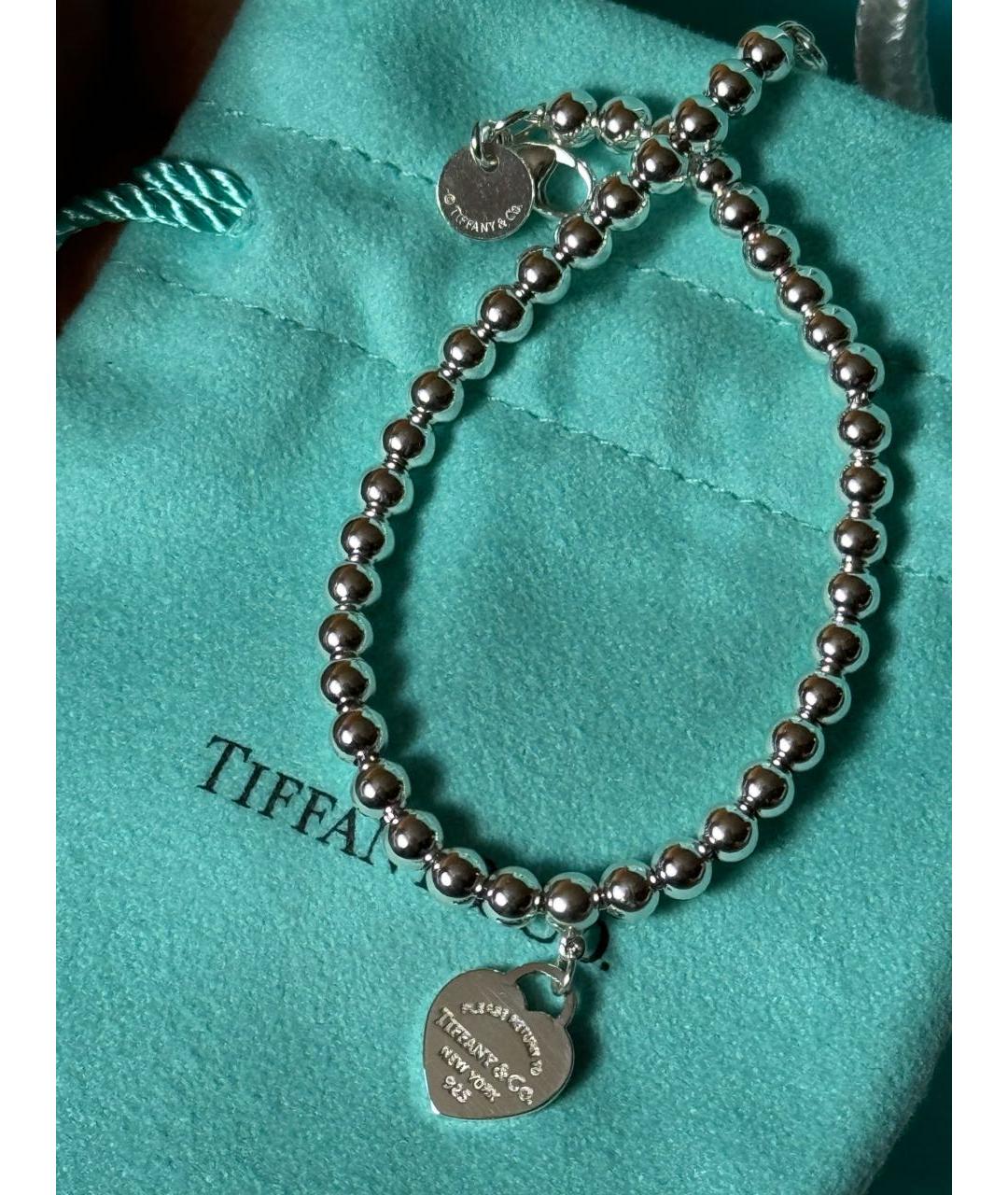 TIFFANY&CO Бирюзовый серебряный браслет, фото 6