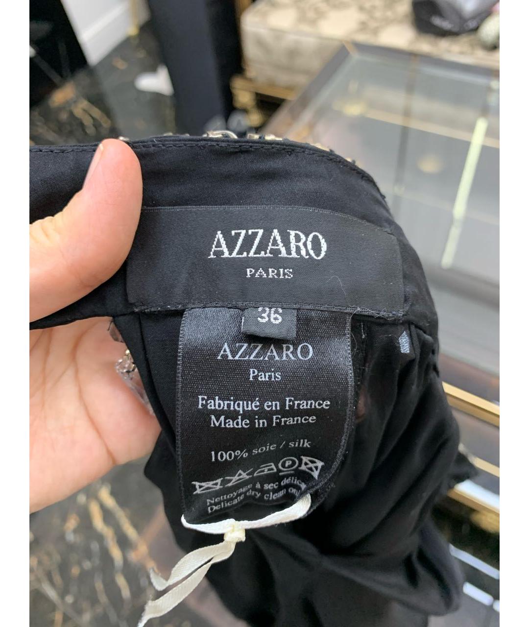 AZZARO Черная шелковая блузы, фото 4
