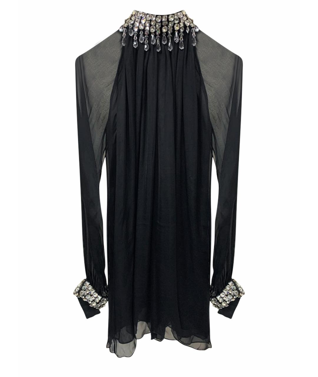AZZARO Черная шелковая блузы, фото 1