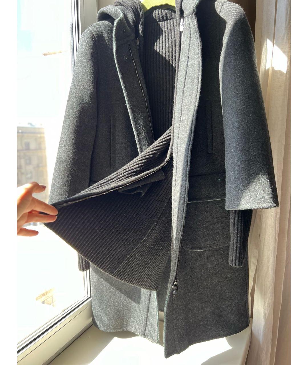 LORO PIANA Антрацитовое кашемировое пальто, фото 7