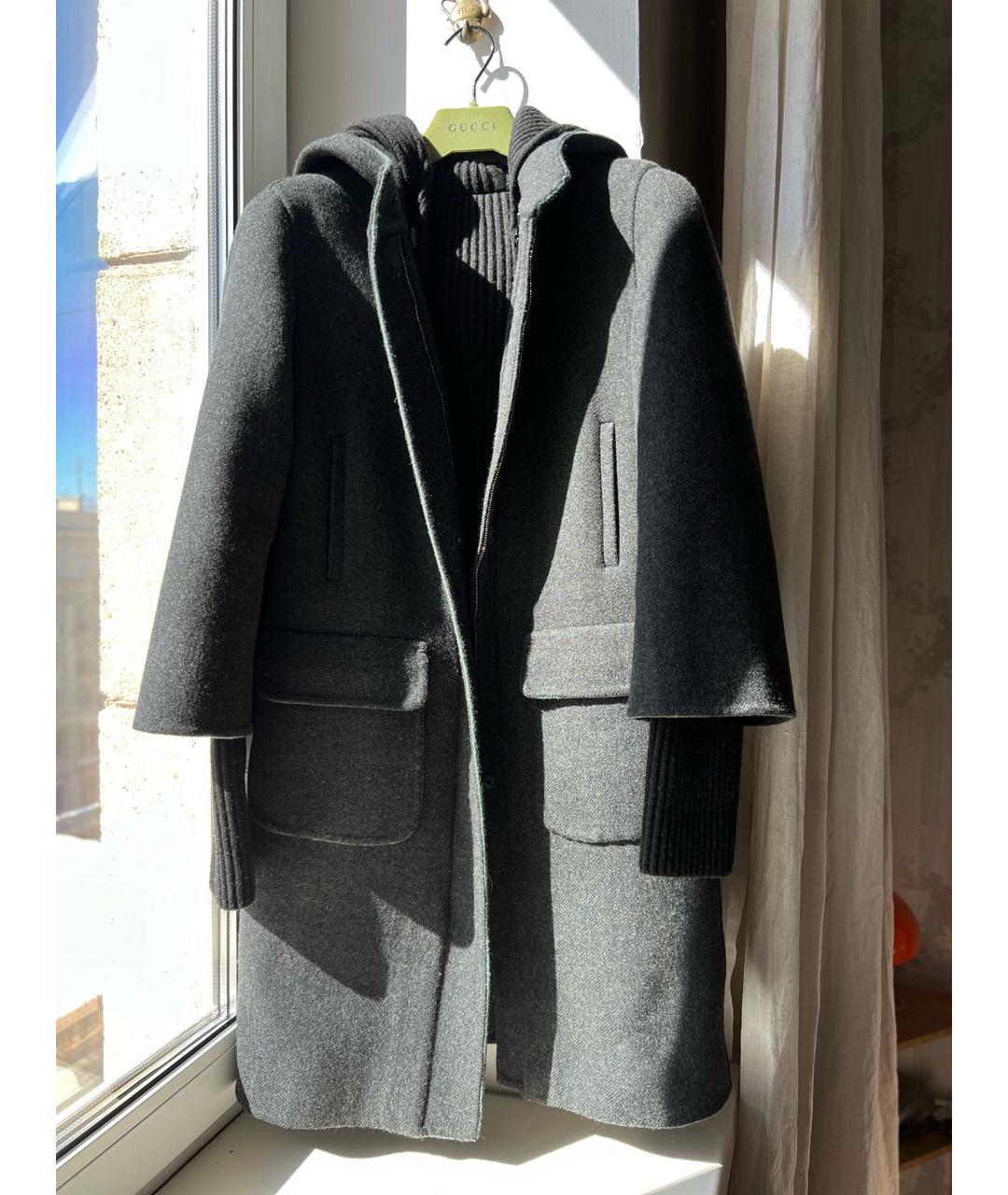 LORO PIANA Антрацитовое кашемировое пальто, фото 9