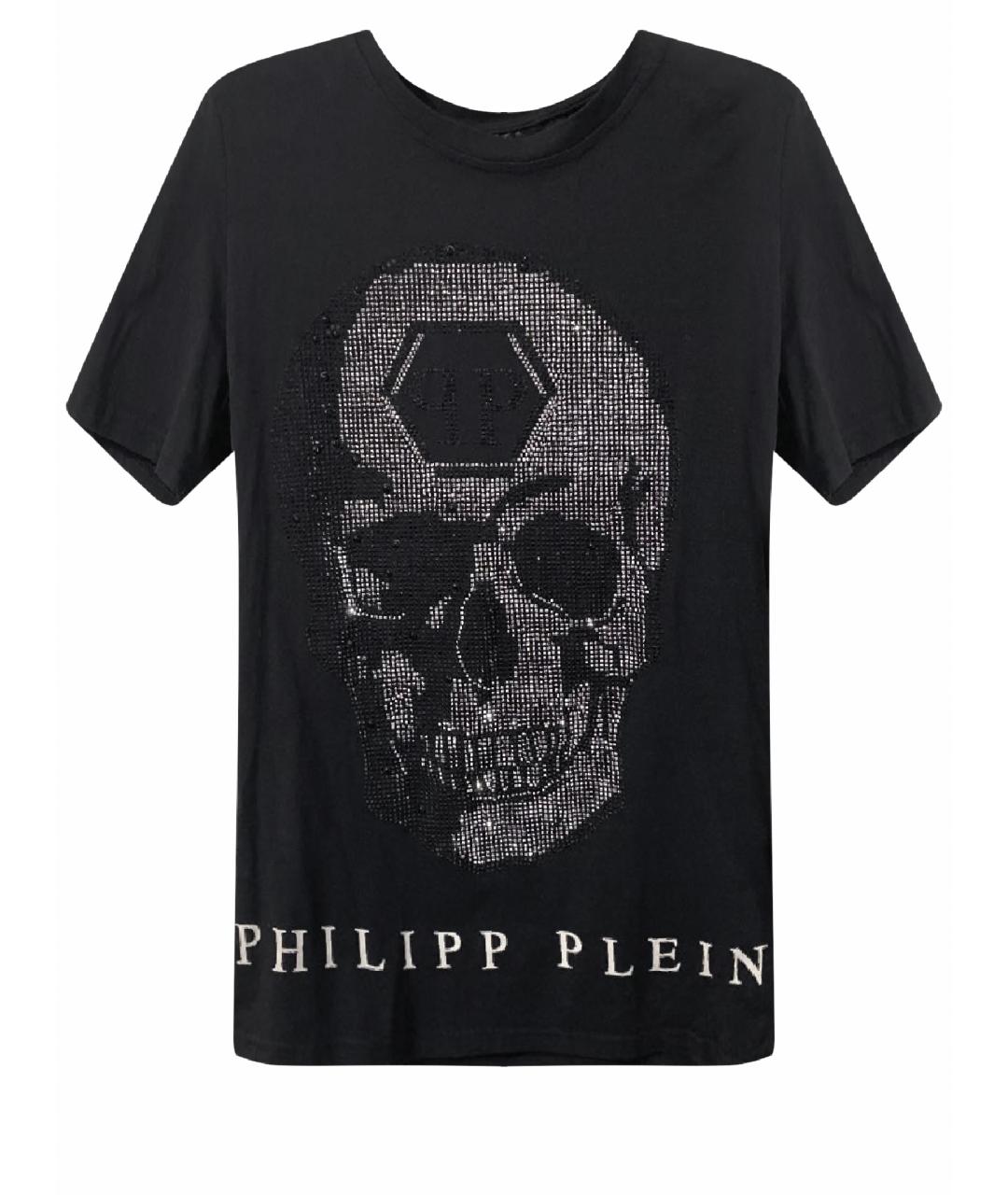 PHILIPP PLEIN Черная хлопковая футболка, фото 1