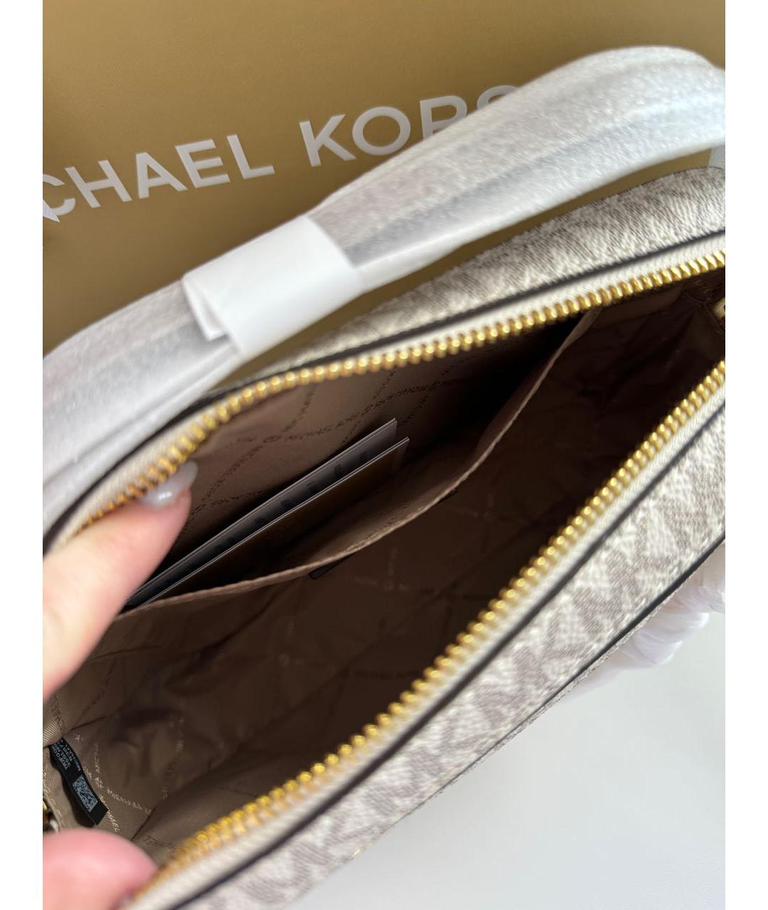 MICHAEL KORS Бежевая сумка через плечо, фото 4